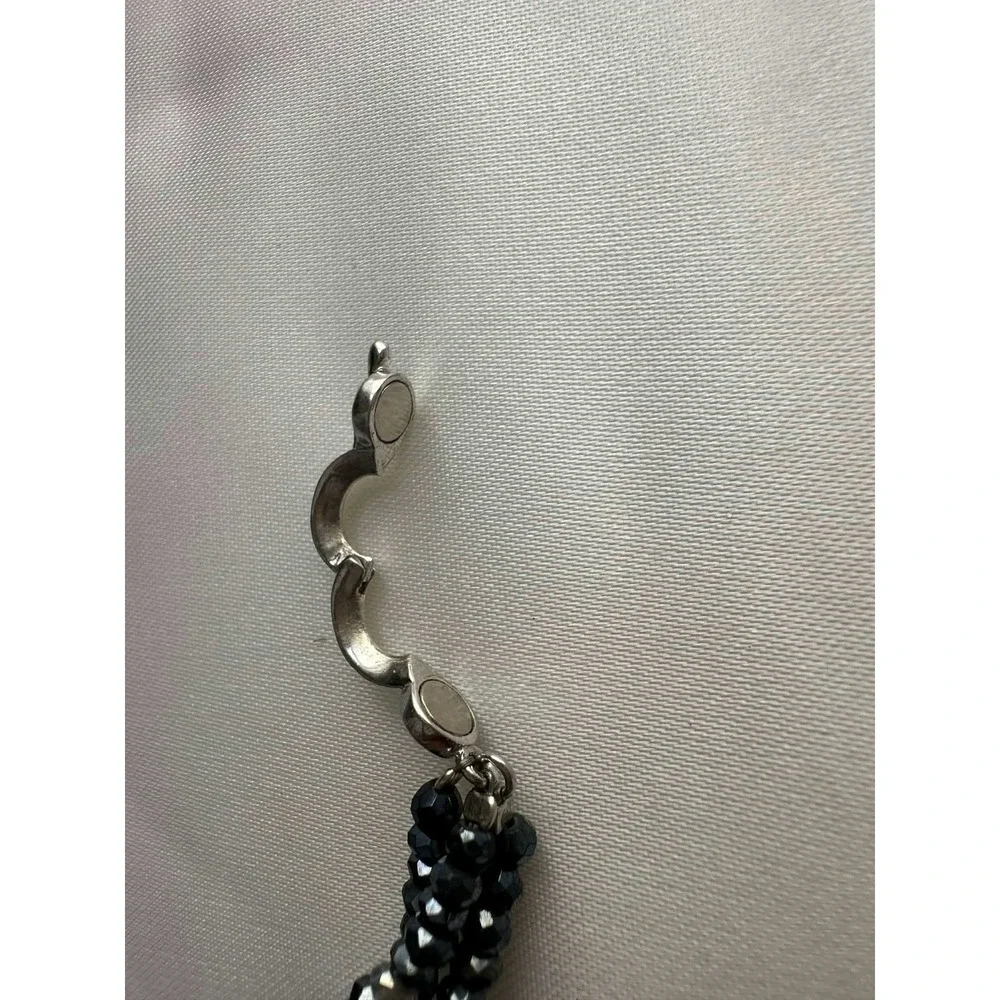 Elegant Multi Stranded Beaded Pearl Necklace with Pearl‎ Drop Accents
